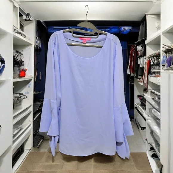 Lily Pulitzer Langston Top Periwinkle XL - Picture 4 of 11